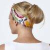 Verona silk scarf worn as a headband