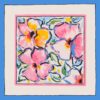 Verona silk scarf 55x55 by Erich Biehle - hand-painted floral design